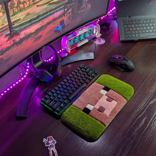 Minecraft Pig Keyboard Rug