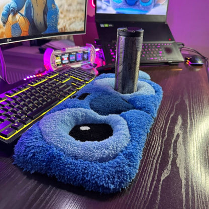 3D Blue Alien Stitch Keyboard Rug
