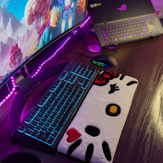 Red Hello Kitty Keyboard Rug