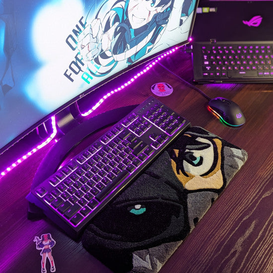 Masked Anime Character Keyboard Rug