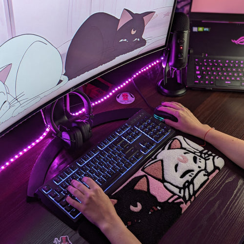 Two Cats Keyboard Rug