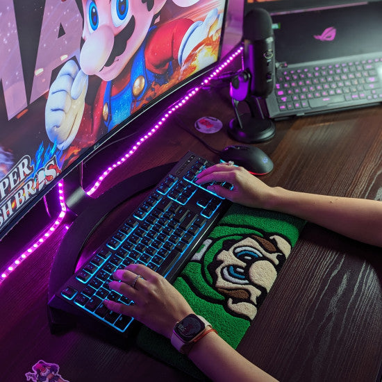 Luigi Mario Keyboard Rug