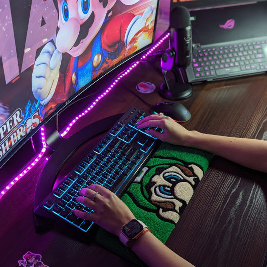 Luigi Mario Keyboard Rug