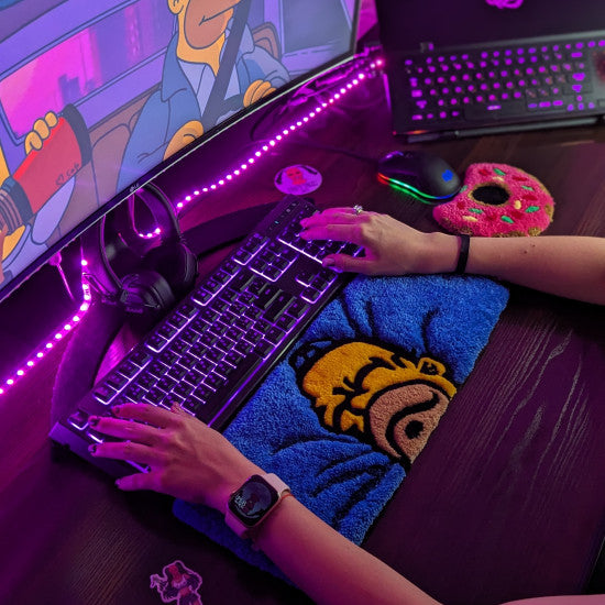3D Homer Donut Keyboard Rug