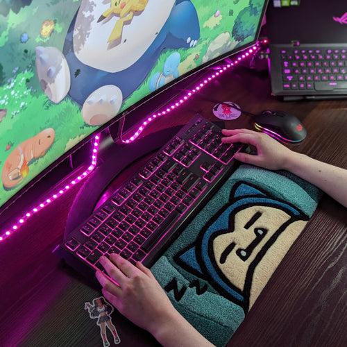 Snoozing Character Keyboard Rug