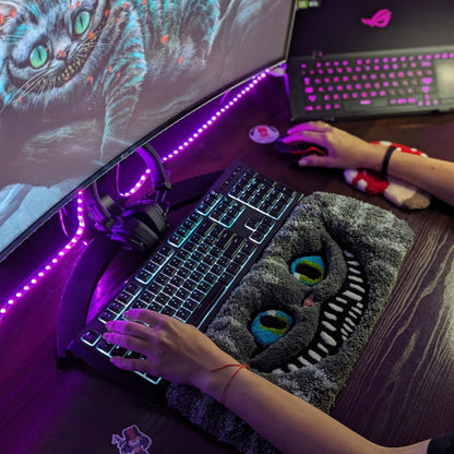 3D Smiling Cat Keyboard Rug