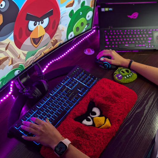 Angry Bird Red Keyboard Rug