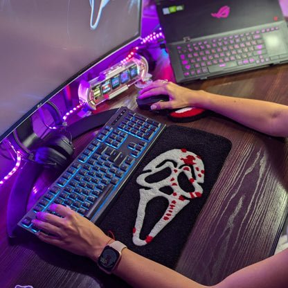 Ghostface Scream Keyboard Rug