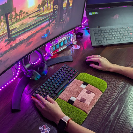 Minecraft Pig Keyboard Rug