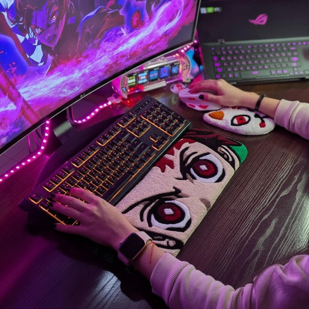 Tanjiro Demon Slayer Keyboard Rug